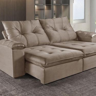 Imagem de Sofá Retrátil E Reclinável 4 Lugares M-194 Estofados Martins Bege