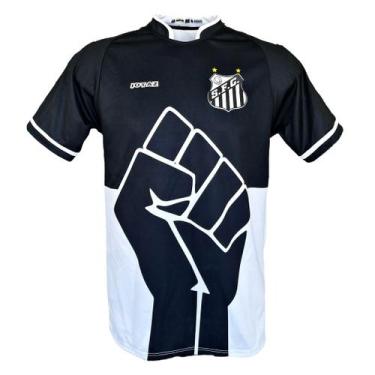 Imagem de Camisa do Santos Antirracismo - Jotaz - Produto Oficial, M, Conforme i