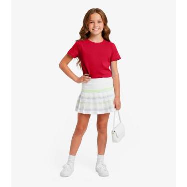 Imagem de Blusa Básica Infantil Manga Curta Lisa Soletex Vermelho, 4, Vermelho