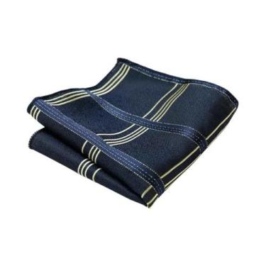 Imagem de Lenço De Bolso Azul Marinho Paisley Floral Para Homens, Para Casamento