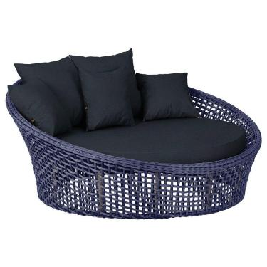 Imagem de Chaise Hungria Pintura Fendi Corda Náutica E12 Trama Azul