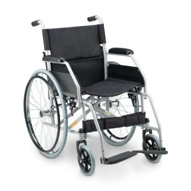 Imagem de Cadeira de Rodas Manual Dobrável em Aço até 120 Kg D100 Dellamed, Pret