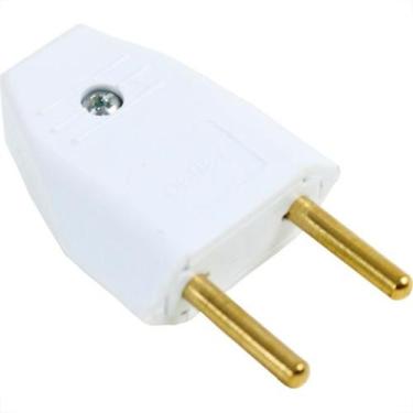 Imagem de Pino Macho 2 Polos Perlex Macico 10A Branco 1041Brc/10 - Kit C/10, Bra