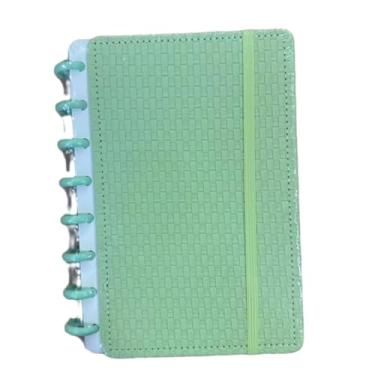 Imagem de Caderno Inteligente A5 B5 Capa Dura 80 Folhas Pautadas Personalizado Caderneta Caderno de Anotações Cadernos Caderno Anotações Alternativa Fichario A5 Planner Diário (verde/Couro trançado,A5)