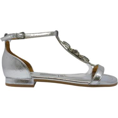 Imagem de Sandália Feminina Rasteira Casual Dia a Dia Passeio Trabalho Verão com Pedraria e Traseiro Fechado Conforto Vizzano 6370.841