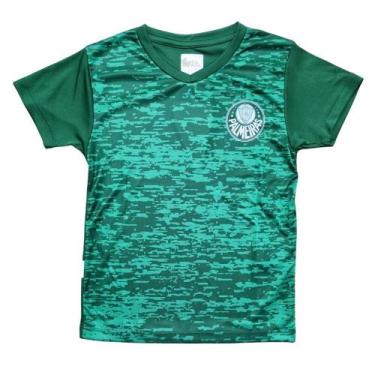 Imagem de Camiseta Palmeiras Infantil Rajada Verde Oficial - Revedor, Tam 12