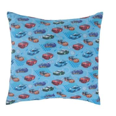 Imagem de Capa De Almofada Decorativa Speed Car 1 Peça 100% Algodão - Turquesa