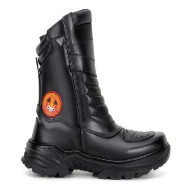 Imagem de Bota Coturno Bombeiro Masculina Feminina Couro Cano Médio - Spectrun, 