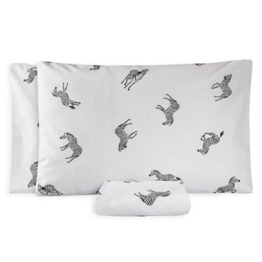 Imagem de Jogo de lençol Classic 3 peças queen Algodão 160 Fios - Isa Enxovais, 