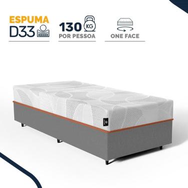 Imagem de Cama Box com Colchão de Espuma D33 Enrolado Sonno Full - Umaflex Solteiro 88cm