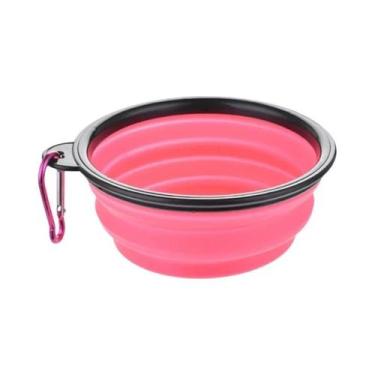 Imagem de Tigela Dobrável De Silicone Para Cães 350 650 1000ml, Comedouro Portát