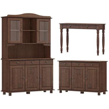 Imagem de Cristaleira Balcao Buffet E Aparador Madeira Maciça Cafe Milani Store Cafe