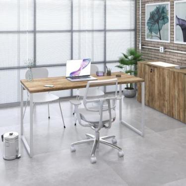 Imagem de Mesa de Escritorio Diretor Kuadra 150cm Est.Branca - Metalig