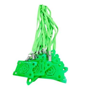 Imagem de Kit 12 Porta Crachá Rígido Com Cordão Horizontal e Vertical - NoBrand,