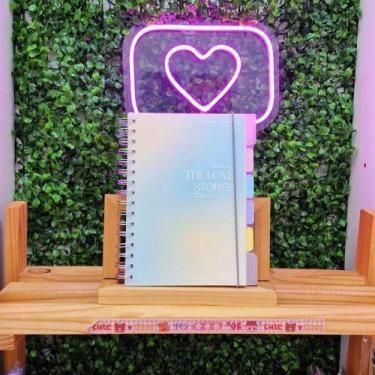 Imagem de Caderno 4 divisórias - Tipo Agenda Cor:Amarelo e verde - Clube da Lala