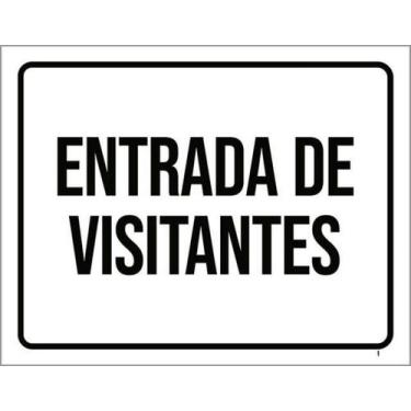 Imagem de Kit 10 Placas Entrada Visitantes Setor 27X35 - Sinalizo