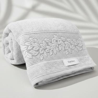 Imagem de Toalha de Banho Karsten Provence 100% Algodão - Barra em Floral Grossa