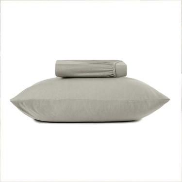 Imagem de Jogo De Cama Solteiro 2 Peças Altenburg Malha Fio Penteado Cinza Platinum