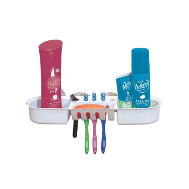 Imagem de Porta Shampoo São Bernardo 37,4x10,9x4,9cm Branco