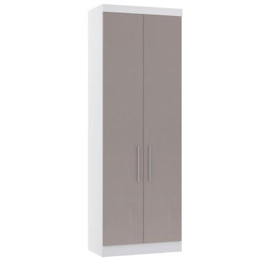 Imagem de Guarda Roupa Modulado 79cm 2 Portas Alpes Luciane Móveis Branco Pf-cinammon Pf