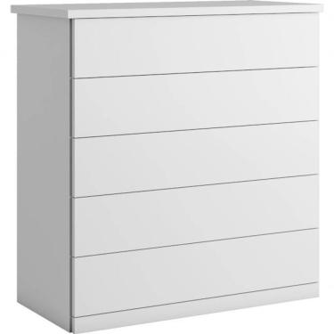Imagem de Cômoda Para Quarto 5 Gavetas Capri Bianchi