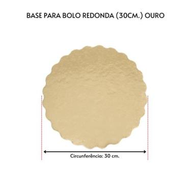 Imagem de Kit 10 Unidades Cake Board para Bolo Redondo 30cm.Ouro - TAMAROZZI EMB