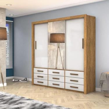 Imagem de Guarda Roupa Anjos Plus 3 Portas 9 Gavetas Carioca Móveis Cinamomo Com