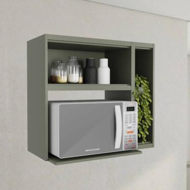 Imagem de Nicho para Forno Microondas em Mdf Cozinha Sevilha Verde Hill