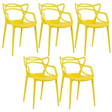 Imagem de Laraz, Kit - 5 x Cadeiras Allegra - Amarelo