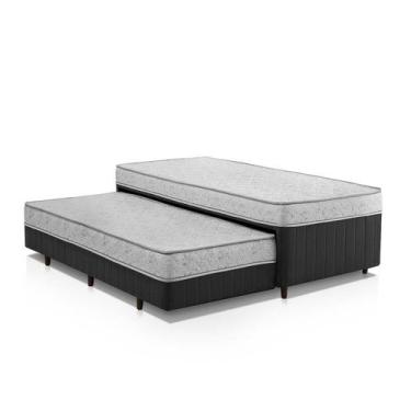 Imagem de Cama Box Conjugada Solteiro com Auxiliar Colchões Sensor Yescasa