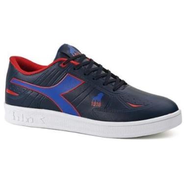 Imagem de Tênis Casual Unissex Diadora Fortaleza EC Azul e Vermelho-Unissex