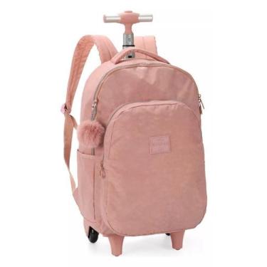 Imagem de MOCHILA COM RODAS ESCOLAR LUXCEL UP4YOU NUDE Rosa, M, Rosa