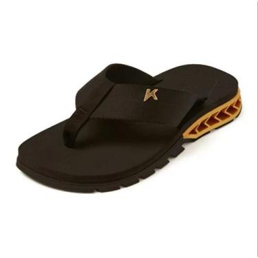 Imagem de Chinelo Kenner Rakka Dbu-02 Preto / Dourado - Preto, Preto, 43