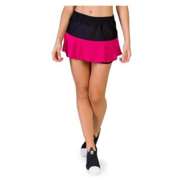 Imagem de Short saia confort com detalhe shape e dry fit - AquaSul, Preto, Cherr