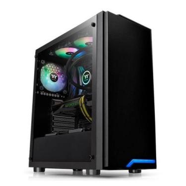Imagem de Gabinete Thermaltake H100 TG TEMPGLASS BLUE CA-1L4-00M1WN-00