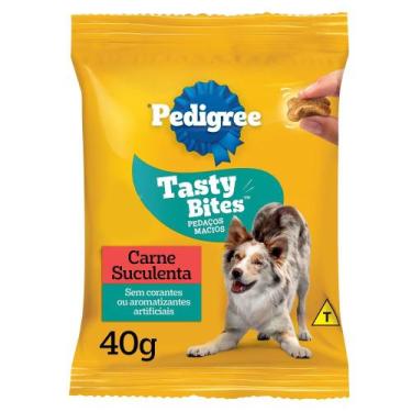 Imagem de Petisco para Cães Adultos Pedigree Tasty Bites Carne Suculenta 40g