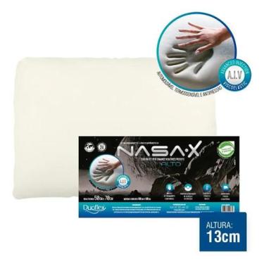 Imagem de Travesseiro Duoflex Nasa X Alto 13cm Antiácaro Espuma Viscoelástica Ca