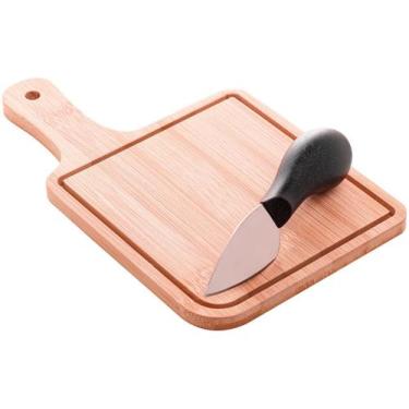Imagem de Conjunto Para Queijo 2 Peças Tábua Bambu E Faca Lyor