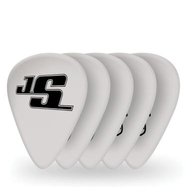 Imagem de Palheta D'Addario 1CWH4-10JS Joe Satriani Signature 0,70mm Média Celuloide Branca com Desenhos Pretos