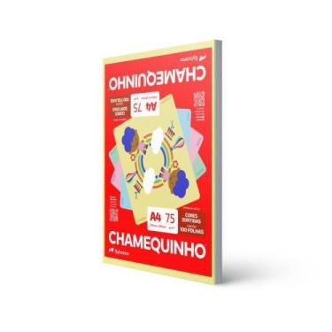 Imagem de Papel Sulfite A4 Colorido Chamequinho 75G 4 Cores - Chamex