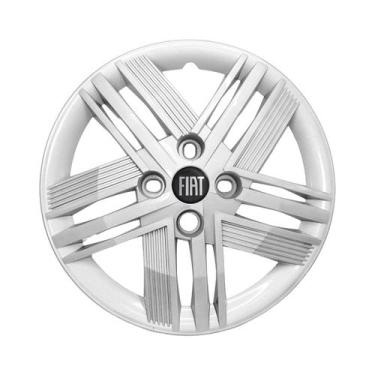 Imagem de Calota Aro 14 Fiat Mobi Argo 2026 (Prata) Emblema Fiat - GRID, Fiat Pr