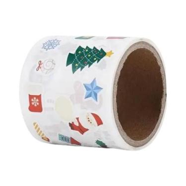 Imagem de Adesivos De Scrapbook De Natal 300PCS/Rolo, Decorações Em Formato Espe