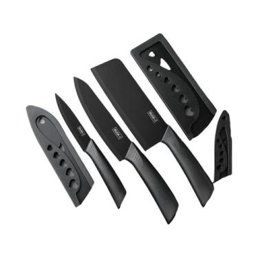 Imagem de Conjunto De Facas De Chef E Facas Para Frutas Com Bloco Para Cortar Ca