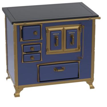 Imagem de Fogao a Lenha Venax GII n 2 Renaissance Premium Azul SD