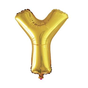 Imagem de Balão Dourado Y - 28 Polegadas = 71 CM