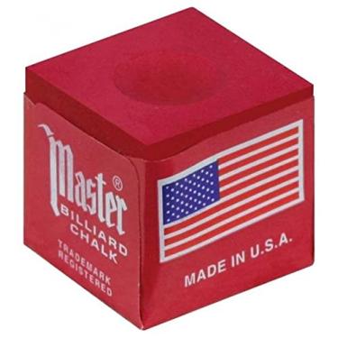 Imagem de Giz para Taco de Bilhar Master Importado Unitário Vermelho
