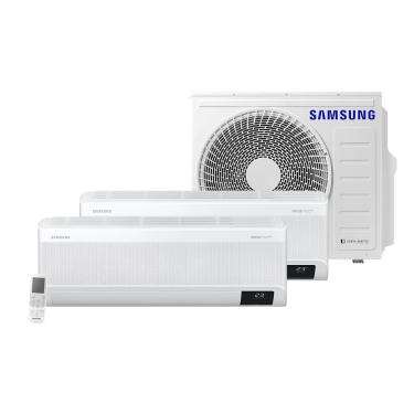 Imagem de Ar Condicionado Multi Split Samsung Hi Wall Wind Free 2x12000 BTU/h Quente e Frio AJ080AXJ4KH/AZ– 220 Volts