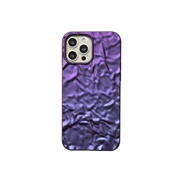 Imagem de Capa de telefone de folha de prata fosca de luxo 3D para iPhone 13 12 Mini 11 Pro XS Max XR X 7 8 Plus SE 2020 Glitter Soft Back Cover, Matte Purple, for i7plus i8plus