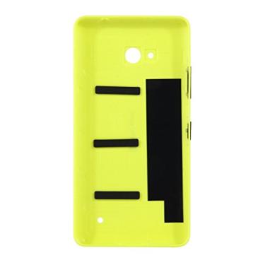Imagem de LIYONG Peças sobressalentes de reposição capa traseira de plástico fosco para Microsoft Lumia 640 (branco) peças de reparo (cor: amarelo)