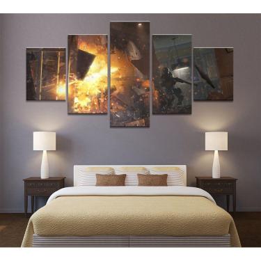 Imagem de Quadro Decorativos Rainbow Six com 5 peças 130x65 5